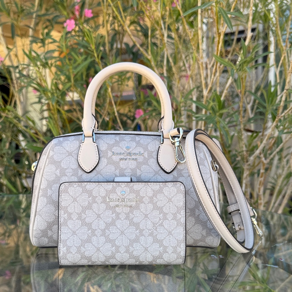 Kate Spade Beige and Cream Satchel Set - Picture 1 of 9